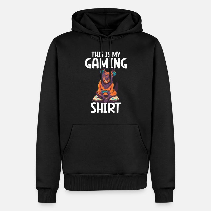 Chien de jeu - Sweat à capuche Premium bio Homme - noir