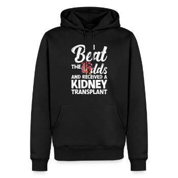 Nierenspender - Männer Premium Bio Hoodie - Schwarz - Vorne - Nico (187cm)