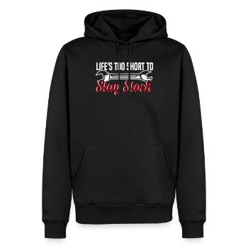 Muscel Car V8 Turbocharger Tuning Rennwagen - Männer Premium Bio Hoodie - Schwarz - Vorne - Nico (187cm)