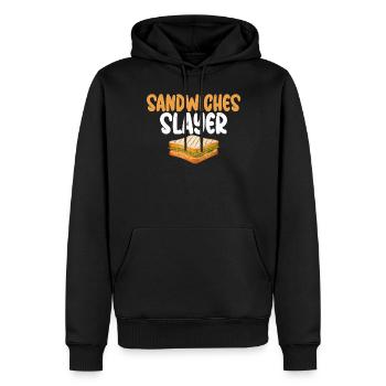Sandwich Lover Gift - Men’s Premium Organic Hoodie - black - Front - Nico (187cm)