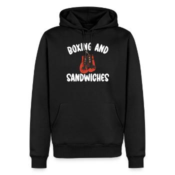 Sandwich Lover Gift - Men’s Premium Organic Hoodie - black - Front - Nico (187cm)