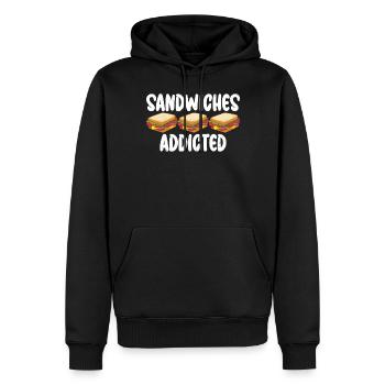 Sandwich Lover Gift - Men’s Premium Organic Hoodie - black - Front - Nico (187cm)