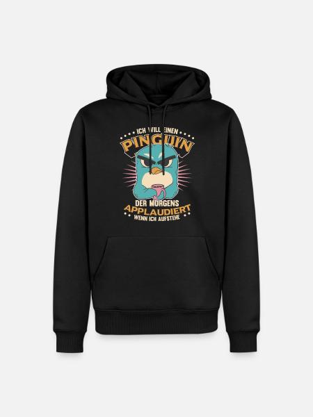 Sarkasmus für Langschläfer - Männer Premium Bio Hoodie - Schwarz