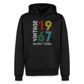 Vintage 1967 Vintage Geburtstag Retro Vintage - Männer Premium Bio Hoodie - Schwarz - Vorne - Nico (187cm)