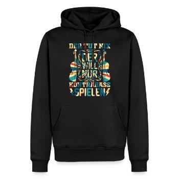 Double Bass Player - Funny Double Bassist - Männer Premium Bio Hoodie - Schwarz - Vorne - Nico (187cm)