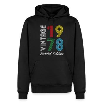 Vintage 1978 Vintage Geburtstag Retro Vintage - Männer Premium Bio Hoodie - Schwarz - Vorne - Nico (187cm)