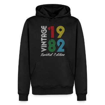 Vintage 1982 Vintage Geburtstag Retro Vintage - Männer Premium Bio Hoodie - Schwarz - Vorne - Nico (187cm)