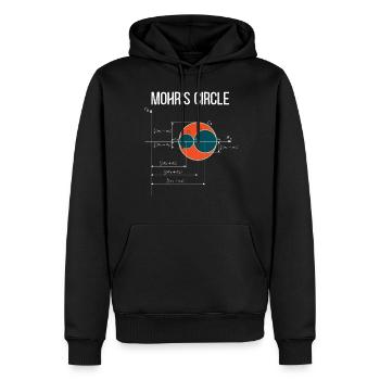 Ingénieur en mécanique de l’état de contrainte de Mohr’s Circle - Sweat à capuche Premium bio Homme - noir - Devant - Nico (187cm)