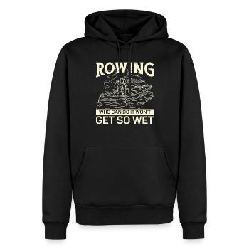 Rudern Aviron ne sera pas si mouillé Ruderer Rudersport - Sweat à capuche Premium bio Homme - noir - Devant - Nico (187cm)