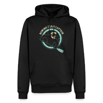 Équipe d’aviron Capitaine Aviron Rowing Canoë d’aviron - Sweat à capuche Premium bio Homme - noir - Devant - Nico (187cm)