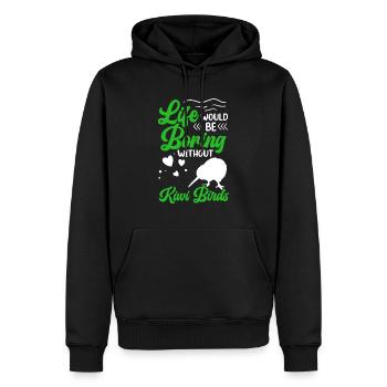 Langweilig ohne Kiwi Vogel Neuseeland Kiwi Vogel - Männer Premium Bio Hoodie - Schwarz - Vorne - Nico (187cm)