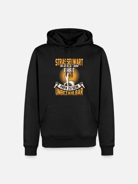 Straßenwärter zu sein ist eine Ehre Straßenwart - Männer Premium Bio Hoodie - Schwarz
