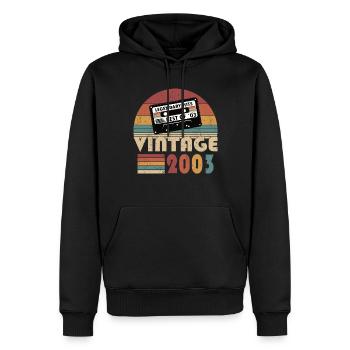 20. Geburtstag Jahrgang 2003 Best of 2003 - Männer Premium Bio Hoodie - Schwarz - Vorne - Nico (187cm)