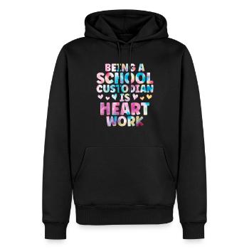 Schulbeamte - Männer Premium Bio Hoodie - Schwarz - Vorne - Nico (187cm)