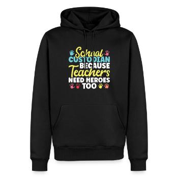 Schulbeamte - Männer Premium Bio Hoodie - Schwarz - Vorne - Nico (187cm)