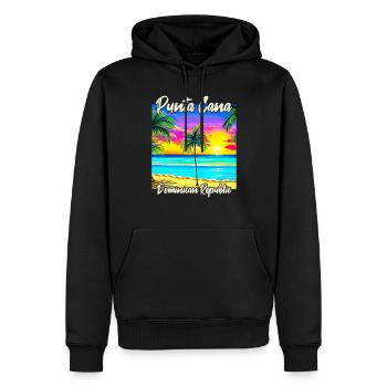Punta Cana Dominikanische Republik - Männer Premium Bio Hoodie - Schwarz - Vorne - Nico (187cm)