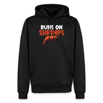 Shrimp Lover Gift - Men’s Premium Organic Hoodie - black - Front - Nico (187cm)