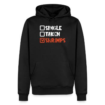 Shrimp Lover Gift - Men’s Premium Organic Hoodie - black - Front - Nico (187cm)