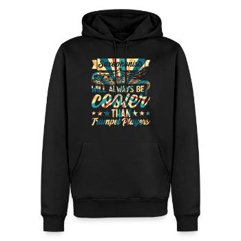 Les saxophonistes seront toujours plus cool que Trumpe - Sweat à capuche Premium bio Homme - noir - Devant - Nico (187cm)