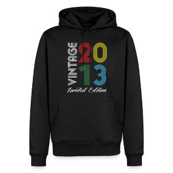 Vintage 2013 Vintage Geburtstag Retro Vintage - Männer Premium Bio Hoodie - Schwarz - Vorne - Nico (187cm)