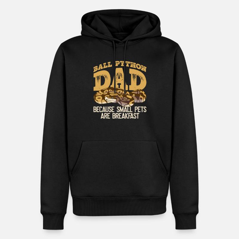 Bananenkugel Python Papa Königspython Besitzer - Männer Premium Bio Hoodie - Schwarz