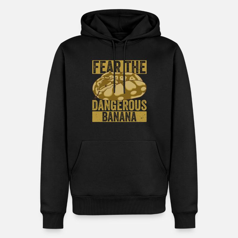 Banane Königspython - Männer Premium Bio Hoodie - Schwarz