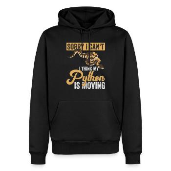 Königspython Banana Königspython - Men’s Premium Organic Hoodie - black - Front - Nico (187cm)