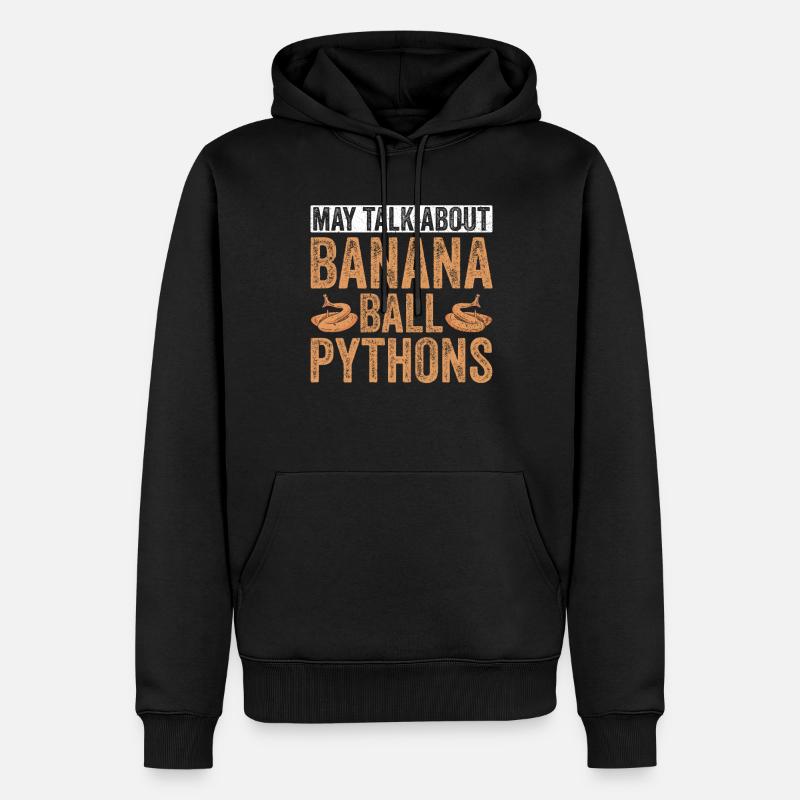 Banane Königspython Königspython Besitzer - Männer Premium Bio Hoodie - Schwarz