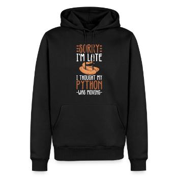 Banana Königspython Schlange - Men’s Premium Organic Hoodie - black - Front - Nico (187cm)