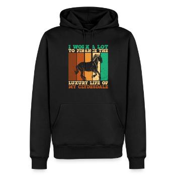 Clydesdale Für Zugpferdbesitzer - Sweat à capuche Premium bio Homme - noir - Devant - Nico (187cm)