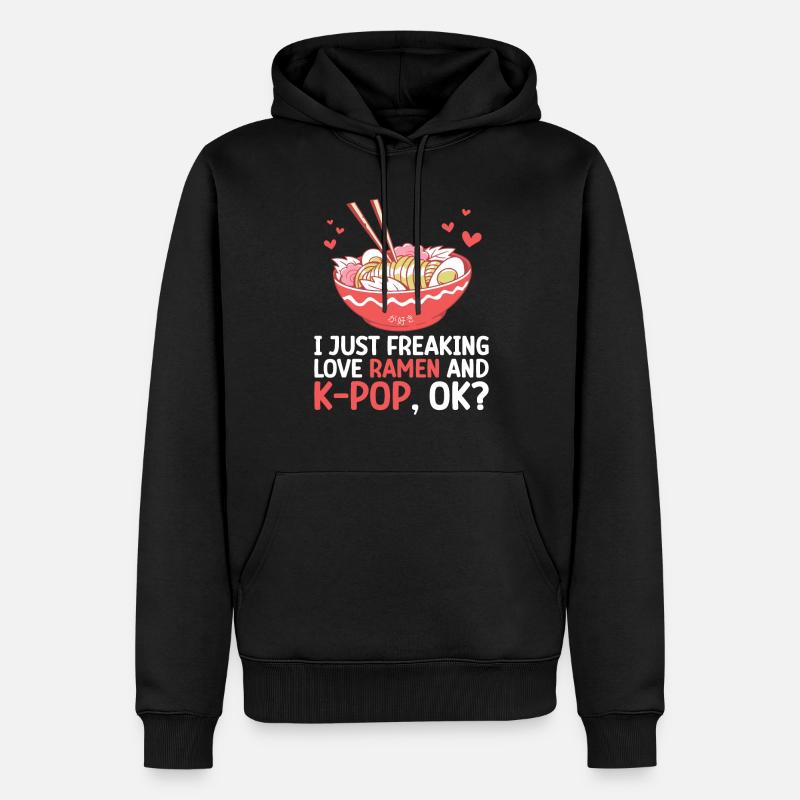 Ramen K-Pop - Sweat à capuche Premium bio Homme - noir