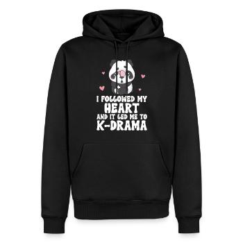 Panda K-Drama - Men’s Premium Organic Hoodie - black - Front - Nico (187cm)