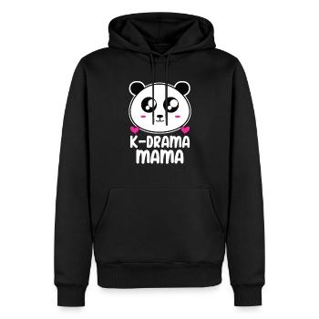 Panda K-Drama - Men’s Premium Organic Hoodie - black - Front - Nico (187cm)