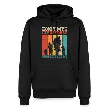 Clydesdale ReiterUnd Zugpferdebesitzer - Sweat à capuche Premium bio Homme - noir - Devant - Nico (187cm)