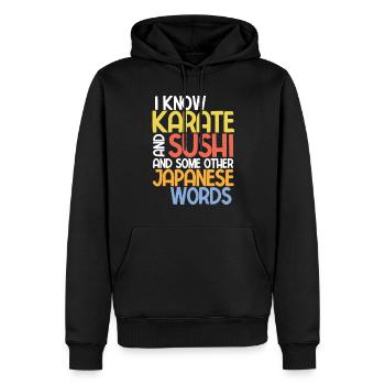 Japanischer Kampfsport Karate - Männer Premium Bio Hoodie - Schwarz - Vorne - Nico (187cm)