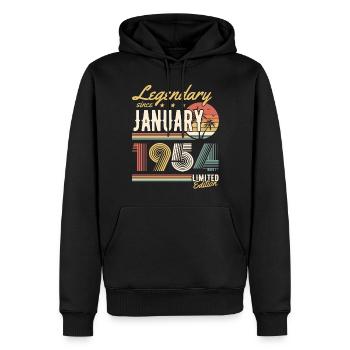 Legendary Since January 1954 Limited Edition - Männer Premium Bio Hoodie - Schwarz - Vorne - Nico (187cm)