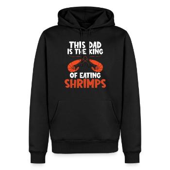 Shrimp Lover Gift - Men’s Premium Organic Hoodie - black - Front - Nico (187cm)