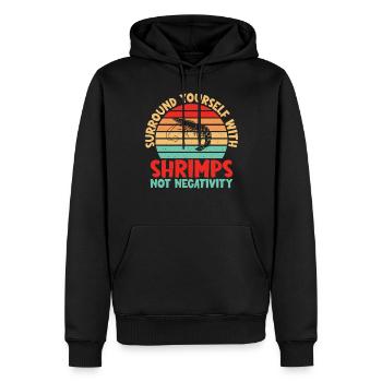 Garnelenliebhaber Geschenk - Männer Premium Bio Hoodie - Schwarz - Vorne - Nico (187cm)