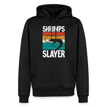 Shrimp Lover Gift - Men’s Premium Organic Hoodie - black - Front - Nico (187cm)