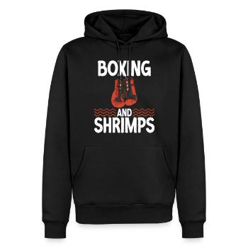 Shrimp Lover Gift - Men’s Premium Organic Hoodie - black - Front - Nico (187cm)