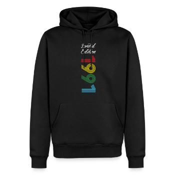 Édition limitée 1991 - Sweat à capuche Premium bio Homme - noir - Devant - Nico (187cm)