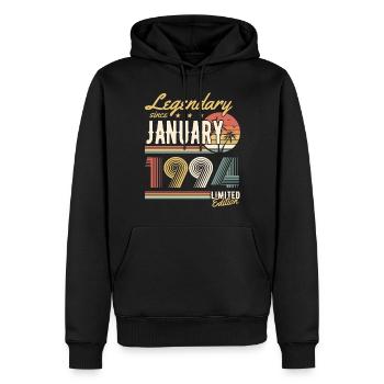 Legendary Since January 1994 Limited Edition - Männer Premium Bio Hoodie - Schwarz - Vorne - Nico (187cm)