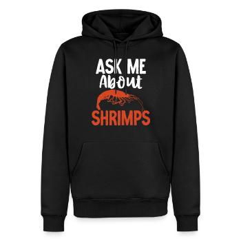 Shrimp Lover Gift - Men’s Premium Organic Hoodie - black - Front - Nico (187cm)