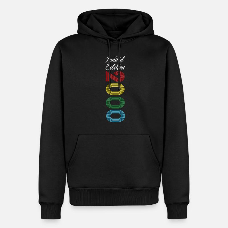 Limited Edition 2000 - Männer Premium Bio Hoodie - Schwarz