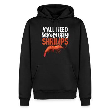 Garnelenliebhaber Geschenk - Männer Premium Bio Hoodie - Schwarz - Vorne - Nico (187cm)