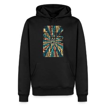 When Playing Saxophone I Make Spontaneous Creative - Men’s Premium Organic Hoodie - black - Front - Nico (187cm)
