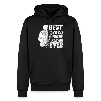 Best Saxo Phone Player Ever Sax Player Sax Instrum - Männer Premium Bio Hoodie - Schwarz - Vorne - Nico (187cm)