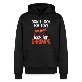 Shrimp Lover Gift - Men’s Premium Organic Hoodie - black - Front - Nico (187cm)