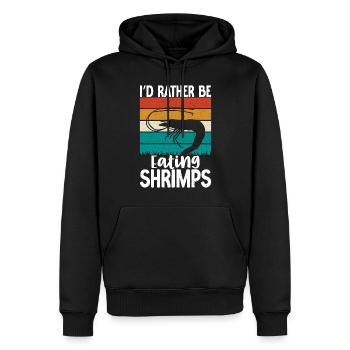 Shrimp Lover Gift - Men’s Premium Organic Hoodie - black - Front - Nico (187cm)