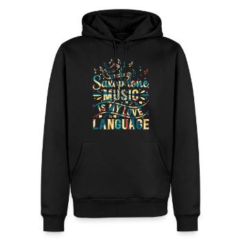 Saxophone Music Is My Love Language Saxophone Musi - Männer Premium Bio Hoodie - Schwarz - Vorne - Nico (187cm)